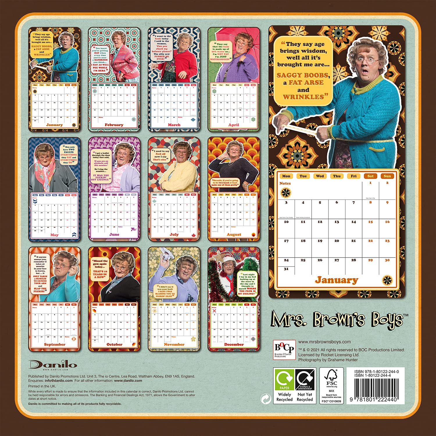 Mrs Browns Boys Christmas Special 2022 Official Mrs Brown's Boys 2022 Calendar - Month To View Square Wall  Calendar (The Official Mrs Brown's Boys Square Calendar 2022):  9781801222440: Amazon.com: Books