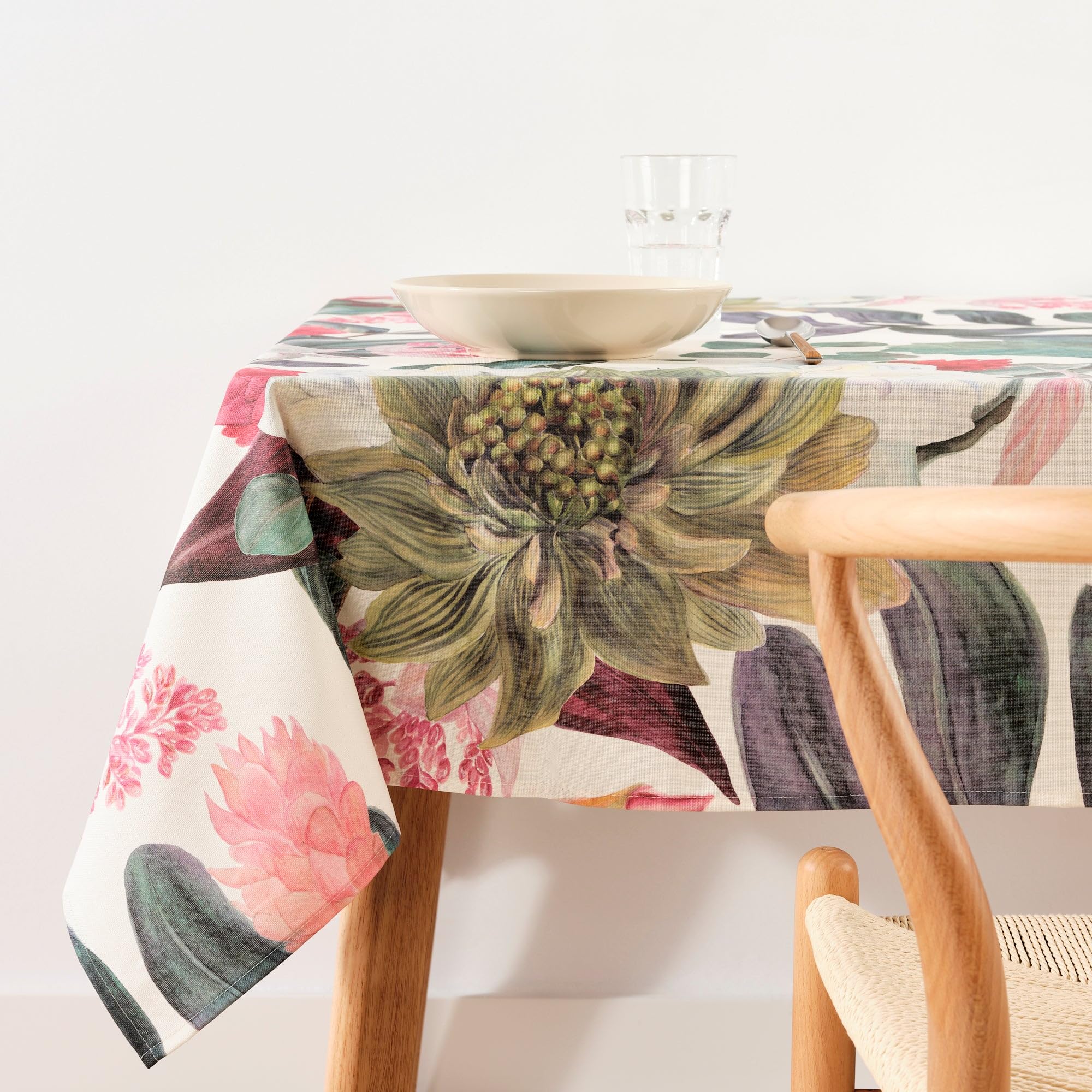 BELUM | No Oilcloth Tablecloth Ula 105, Tablecloth 300 x 140 cm, Stain Resinated Tablecloth, Antibacterial Tablecloth, Made of Organic Fabric, 100% Organic Cotton Tablecloth