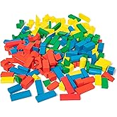 Melissa & Doug Wooden Building Block Set - 200 Blocks in 4 Colors & 9 Shapes