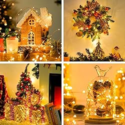 JMEXSUSS 2 Pack Fairy Lights Battery Operated with