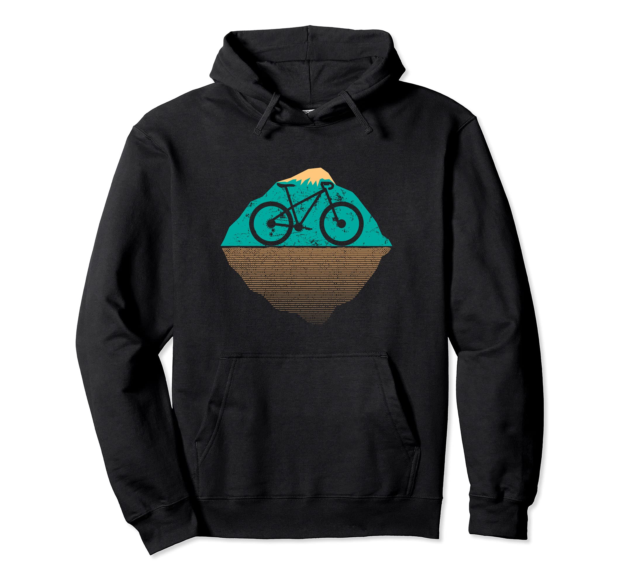 Racing Bike With Summit Silhouette For Cyclist - Bicycle Pullover Hoodie