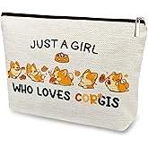 DJOLY Corgi Gifts for Lovers: Makeup Bag, Birthday Decoration Cosmetic Pouch, Funny Corgi Mom Gifts for Kids, Women, Christmas
