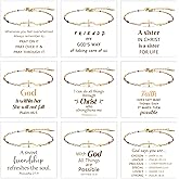 BOMAIL 9pcs Cross Bracelets for Women - Christian Religious Jewelry for Confirmation & Friends