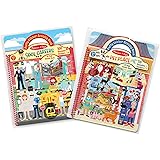 Melissa & Doug Puffy Sticker Activity Books Set: Cool Careers and Pet Place