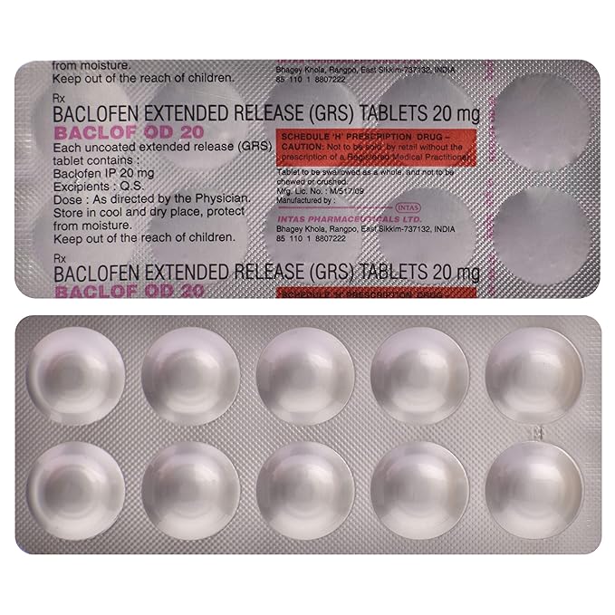 baclofen 20 mg tablet price