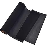 Seneme Soft & Cozy Embroidery Stitch Cover 12" x 12 Yd Fusible Stabilizer for Machine Embroidery Covering Scratchy Stitches (Black Light Weight)