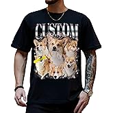 Custom Photo Bootleg Rap Shirt with Girlfriend's Face for Boyfriend - Vintage Graphic Shirt for Men