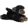 Aurora® Adorable Mini Flopsie™ Ebony Lamb™ Stuffed Animal - Playful Ease - Timeless Companions - Black 8 Inches