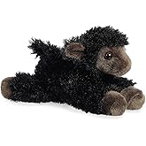 Aurora® Adorable Mini Flopsie™ Ebony Lamb™ Stuffed Animal - Playful Ease - Timeless Companions - Black 8 Inches