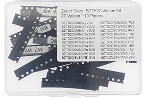 HUABAN 20 Values * 10 Pieces BZT52C Series 0.5W SOD-123 Silicon Planar Zener Diodes 3V0 to 24V
