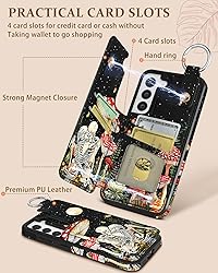 Shorogyt for Samsung S22 Wallet Case with Card