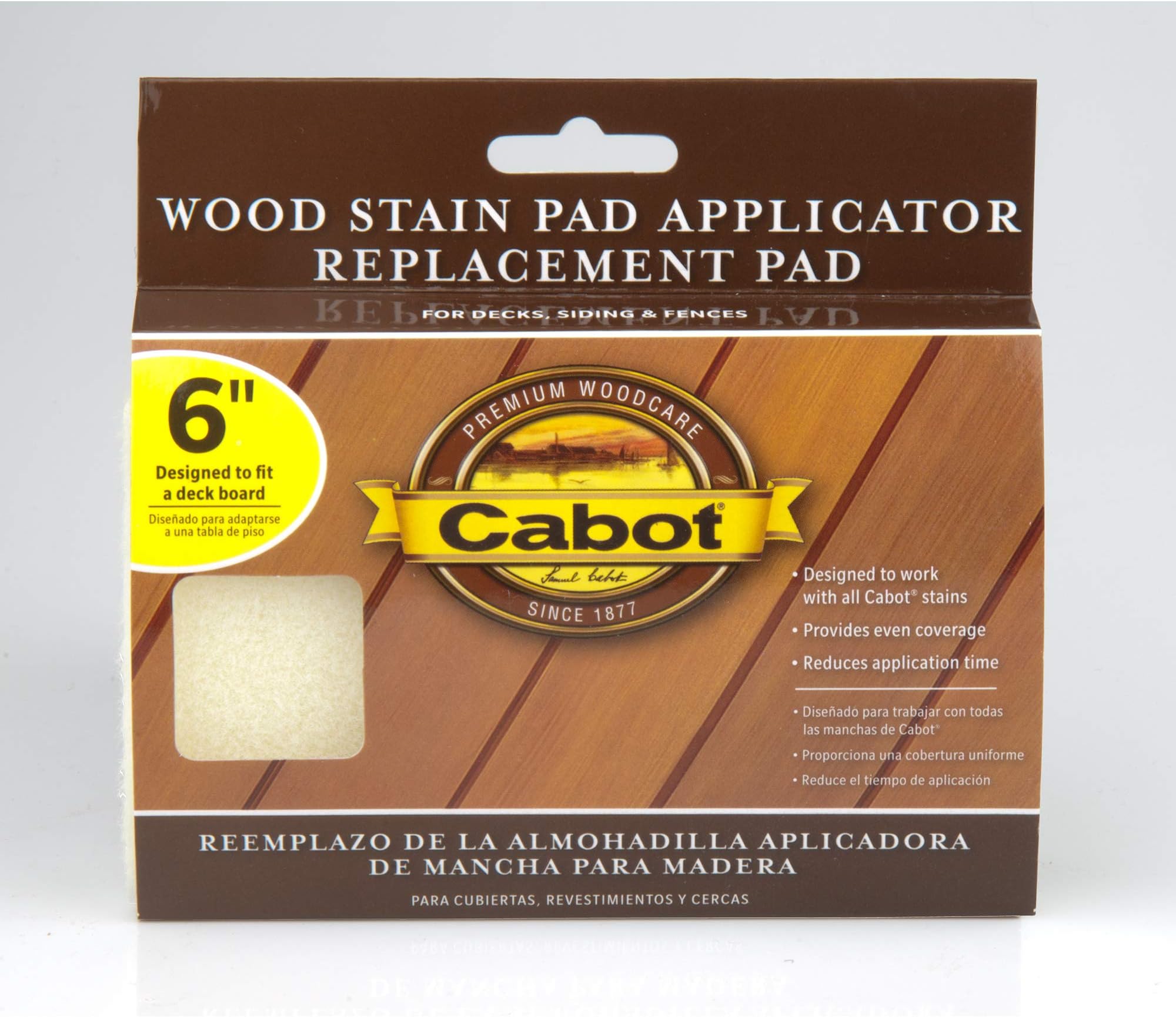 Cabot 140.0000063.000 Wood Stain Pad Applicator Replacement - 1 Each