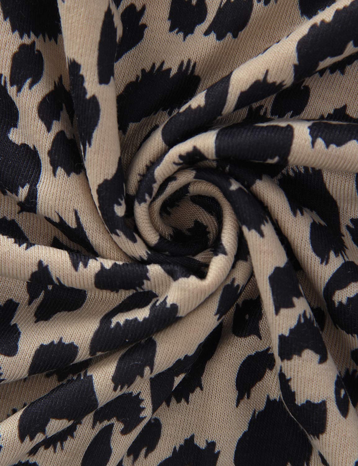 Blooming Jelly Women\'s Leopard Print Tops Short Sleeve Crew Neck T Shirt Basic Casual Shirt Leopard L=UK 14