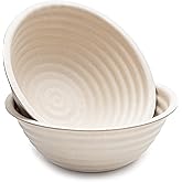 Brod & Taylor Banneton Boule 9” Proofing Basket for Sourdough & Artisan Bread Baking – Stackable, Made From Bamboo & Sugarcane Pulp (2-Pack)
