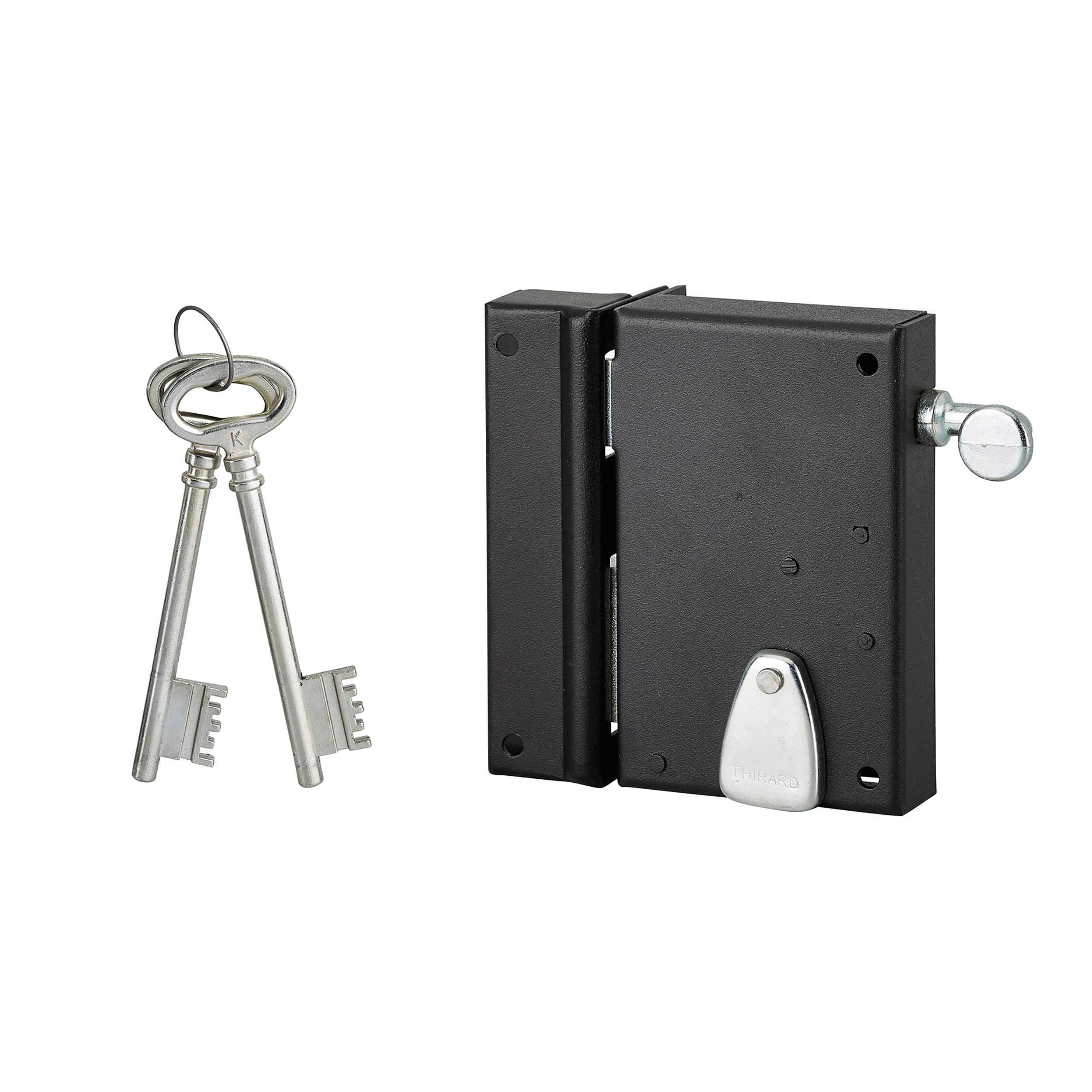 THIRARD FABRICANT DE SECURITE DEPUIS 1920 Thirard 00900142 Drawer 70 x 110 mm Chest and Strike-Left Pull Version Lock-Vertical Wall Light, Black