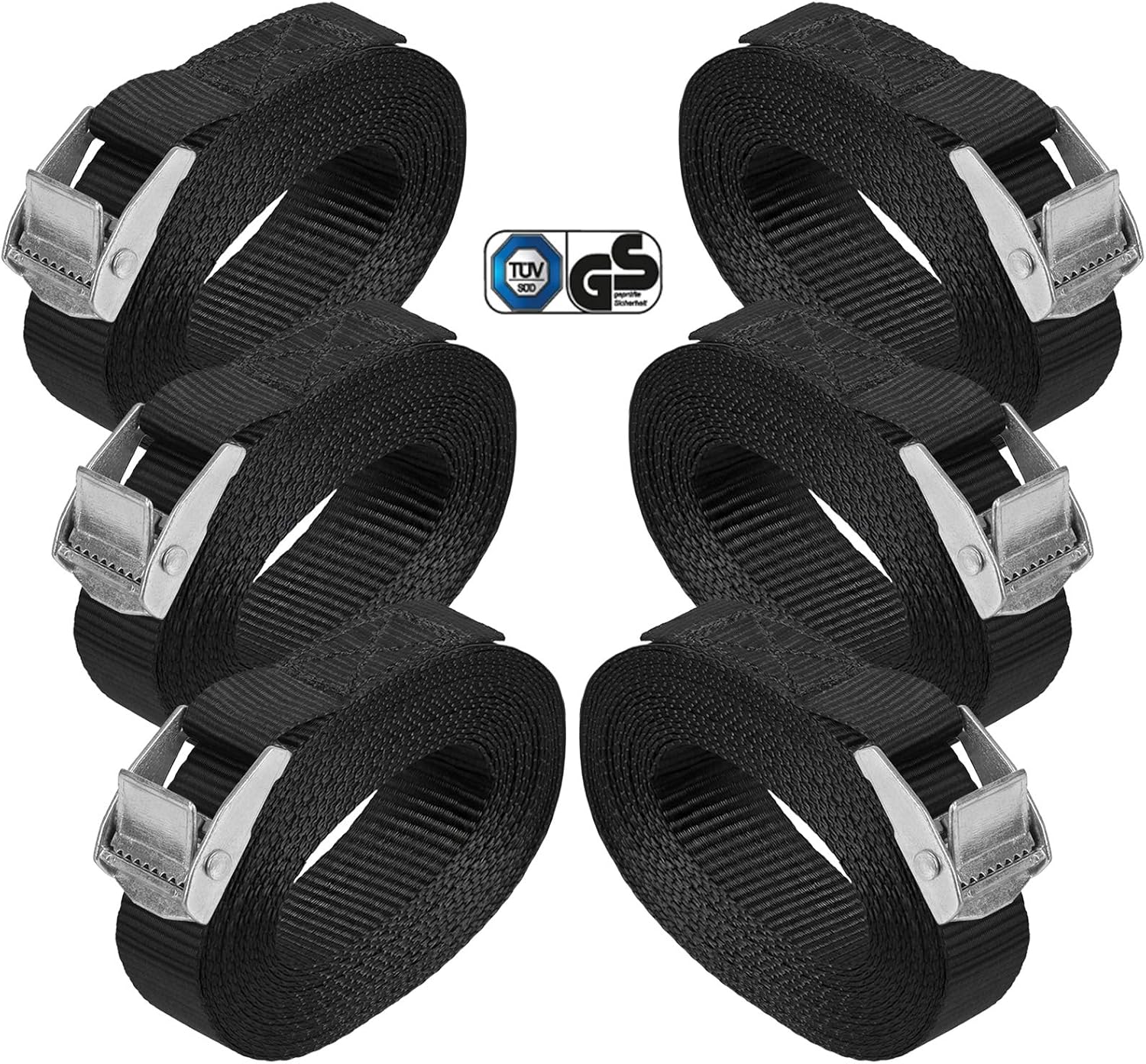 Lashing Strap Tension Belt Buckle Strap, Black, in different lengths and quantities loadable up to 250 kg DIN EN 12195-2 - Image 3