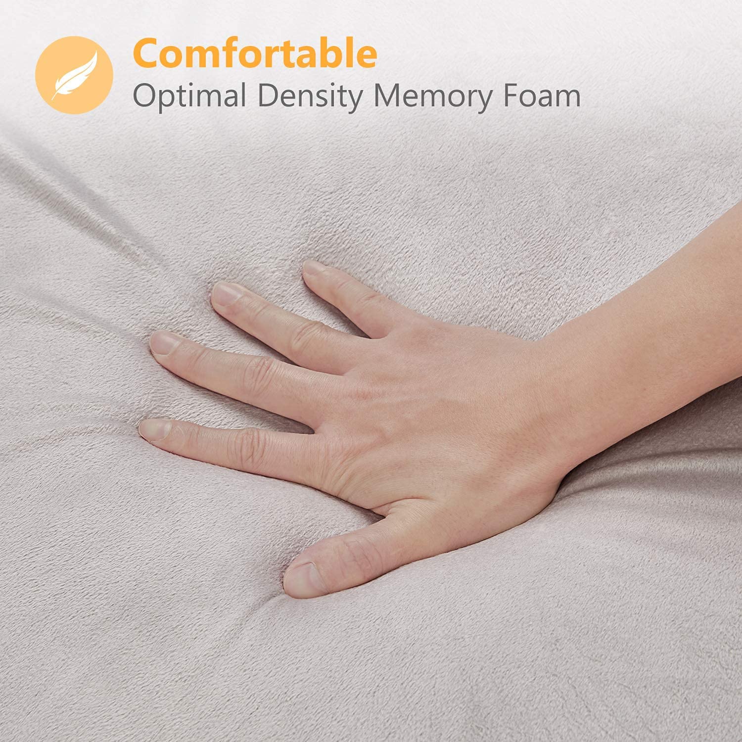 OasisSpace Bed Wedge Pillow, Adjustable 8&12 Inch Folding Memory Foam Sleeping Pillow Incline Cushion System for Legs and Back Pain with Washable Cover - Acid Reflux,Heartburn,Snoring,Reading