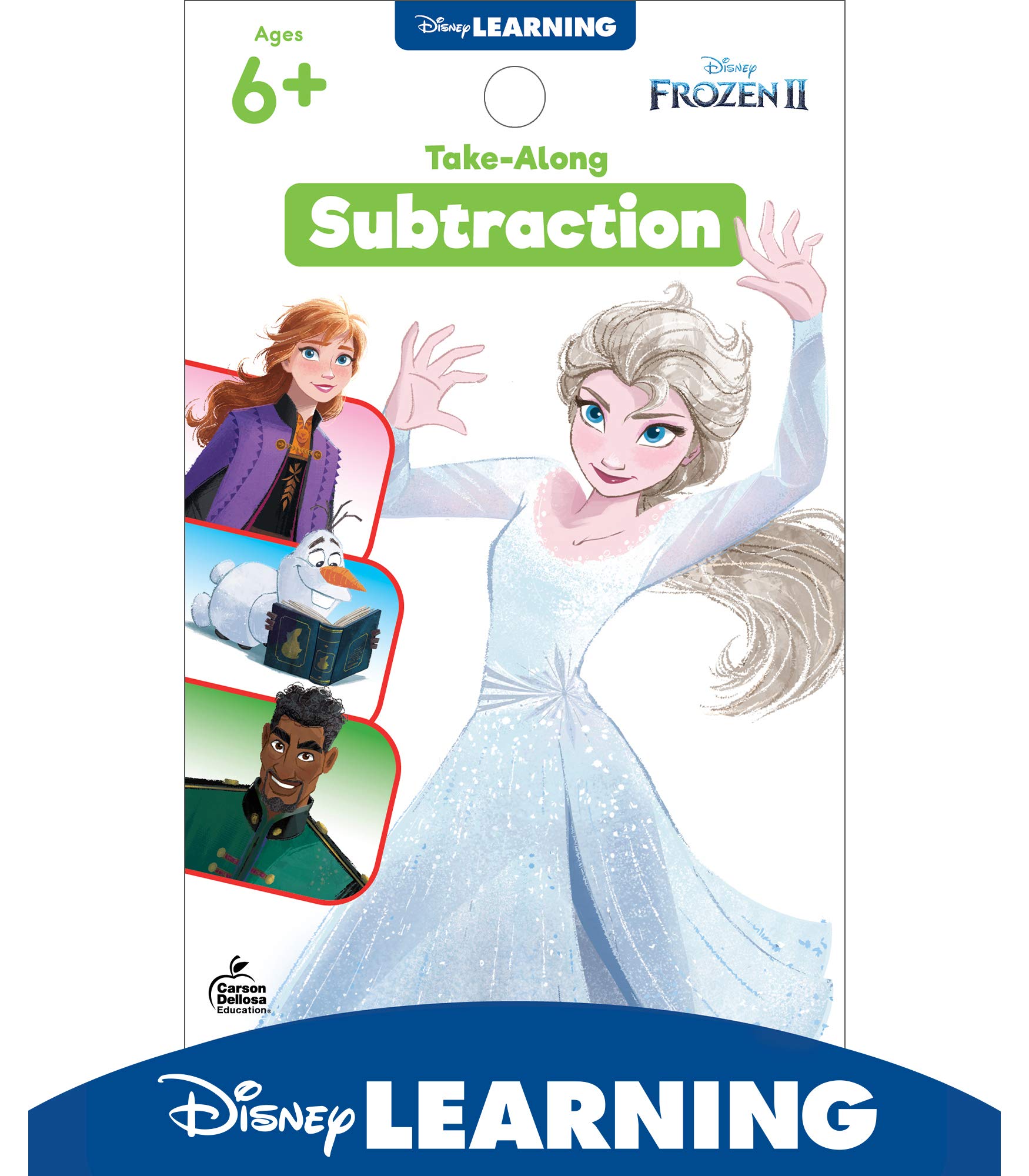 disney learning frozen 2 take along tablet subtraction math activity workbook for subtraction facts 0 20 subtracting through 100 crossword puzzles ages 6 64 pgs my take along tablet disney learning carson dellosa education 9781483858777