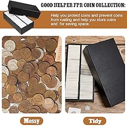 Henoyso 3 Pcs Double Row Coin Box Coin Holders for