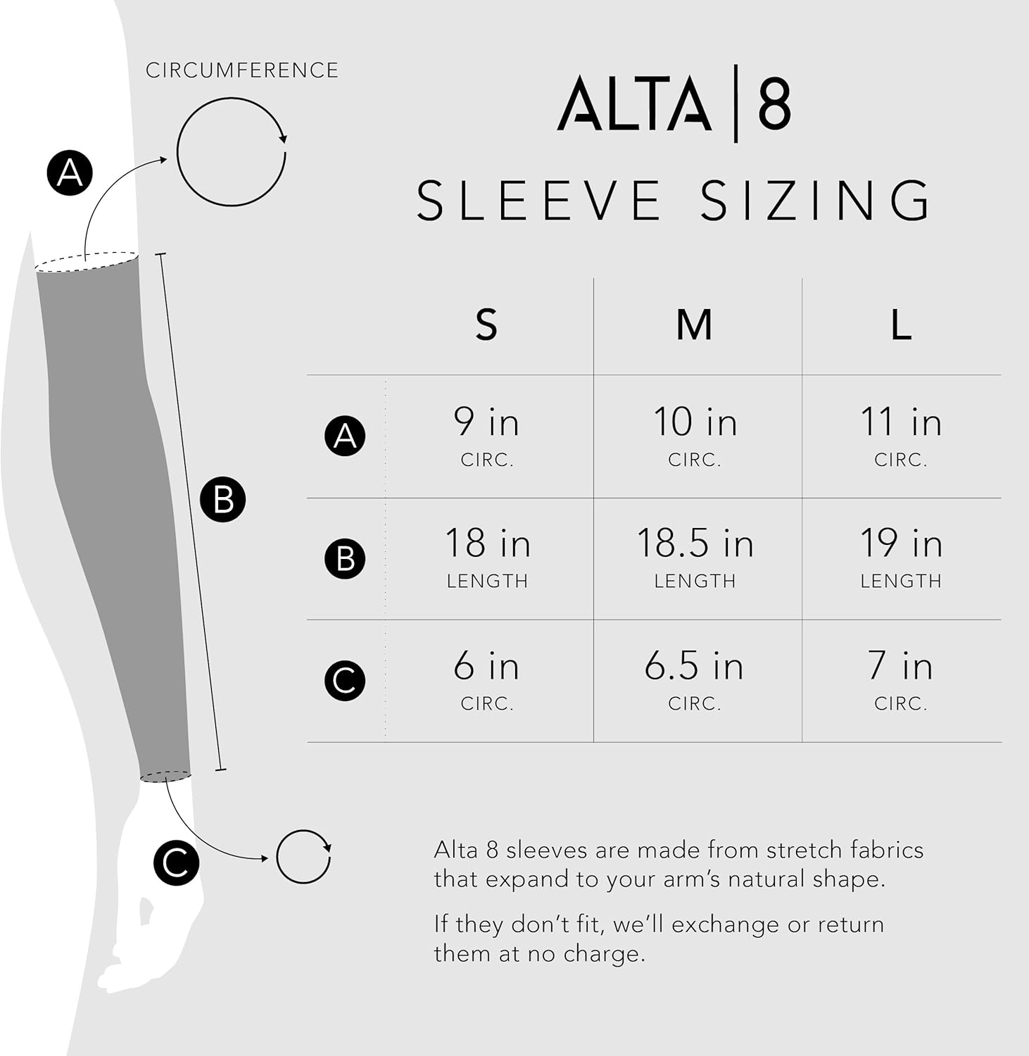 Alta 8 Fashion Arm Sleeves & Warmers for Women, Cover Arms or Tattoos, Long Fingerless Gloves, Accessorize, Ethical Clothing at  Women’s Clothing store