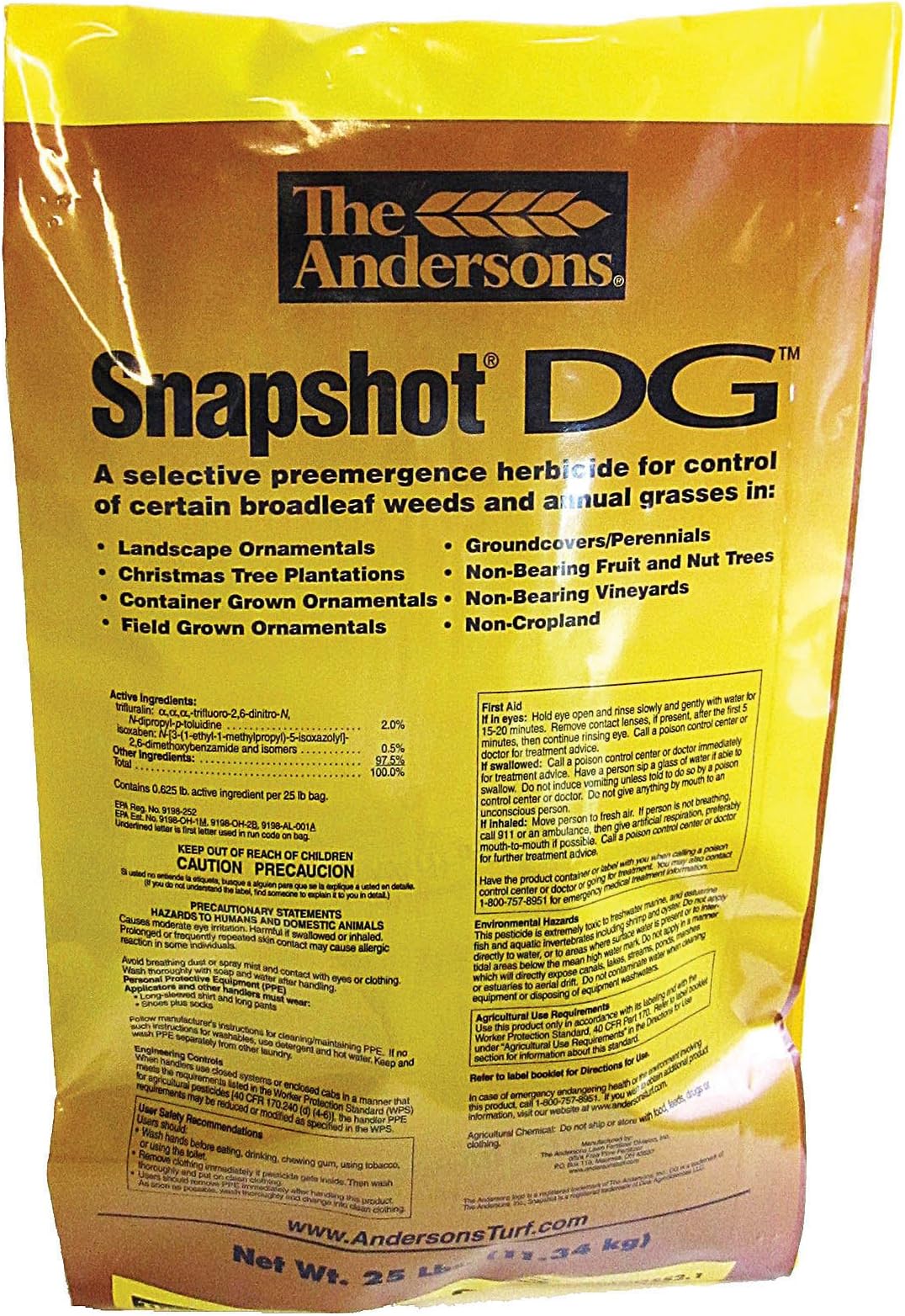 The Andersons Snapshot DG Pre-Emergent Herbicide with Dispersible Granules, 25 Pound Bag