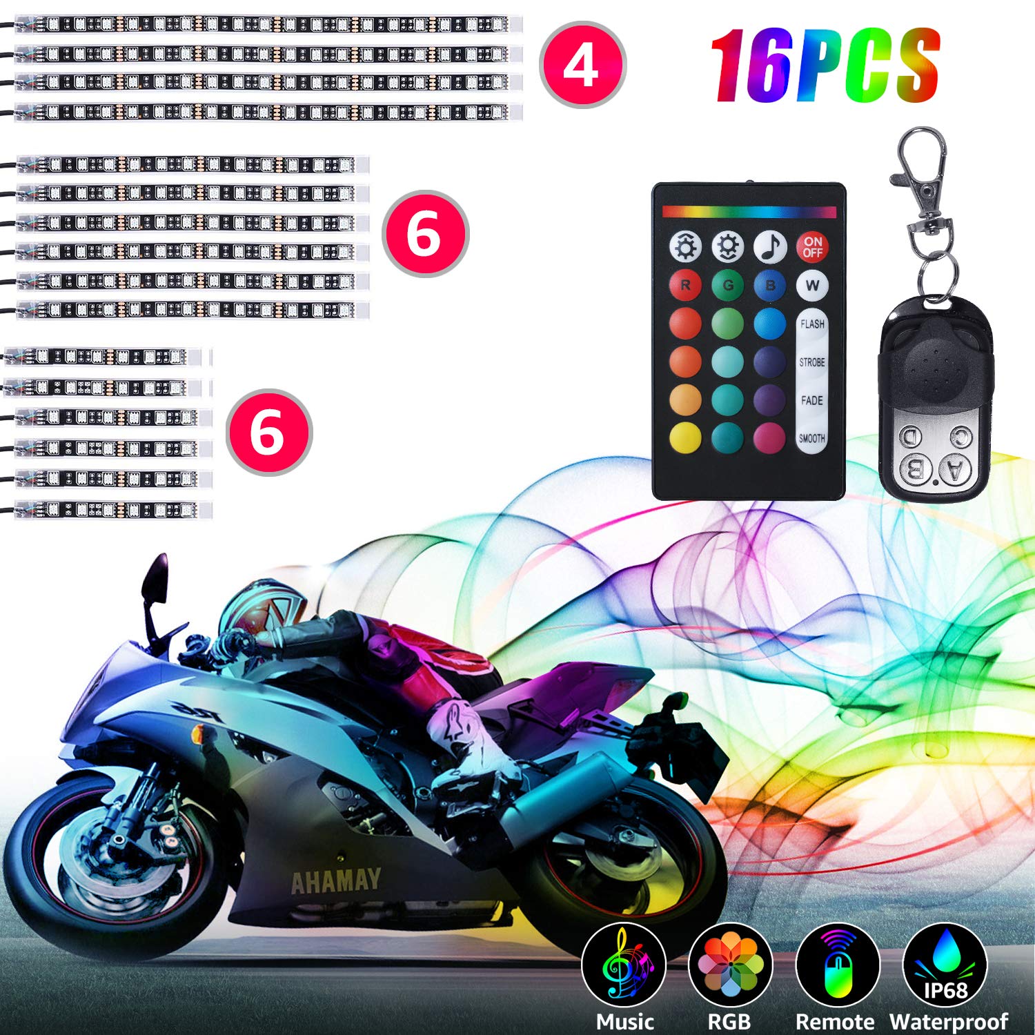 Best Motorcycle Led Lighting Kit Light Strip Switch