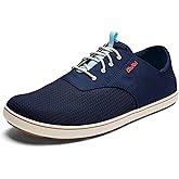 OLUKAI Nohea Moku Men's No Tie Boat Shoes, Breathable & Quick Dry Mesh, Effortless Design & Barefoot Wearability, All-Day Comfort & Support