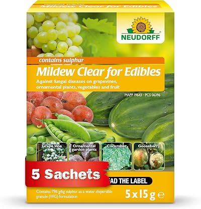 Neudorff Mildew Clear for Edibles Fungicide 75g for Roses Vegetables Fruit