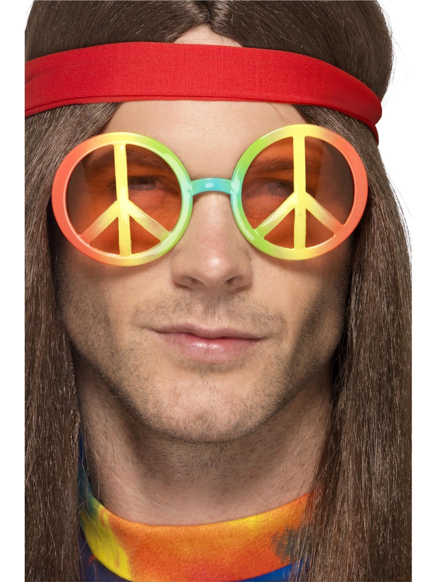 Smiffys Hippie Specs, Multi-Coloured , 1960's Groovy Fancy Dress, Adult Dress Up Accessories