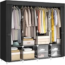 MOGELAFOO 67 Inch Large Capacity Portable Closet Wardrobe with Non