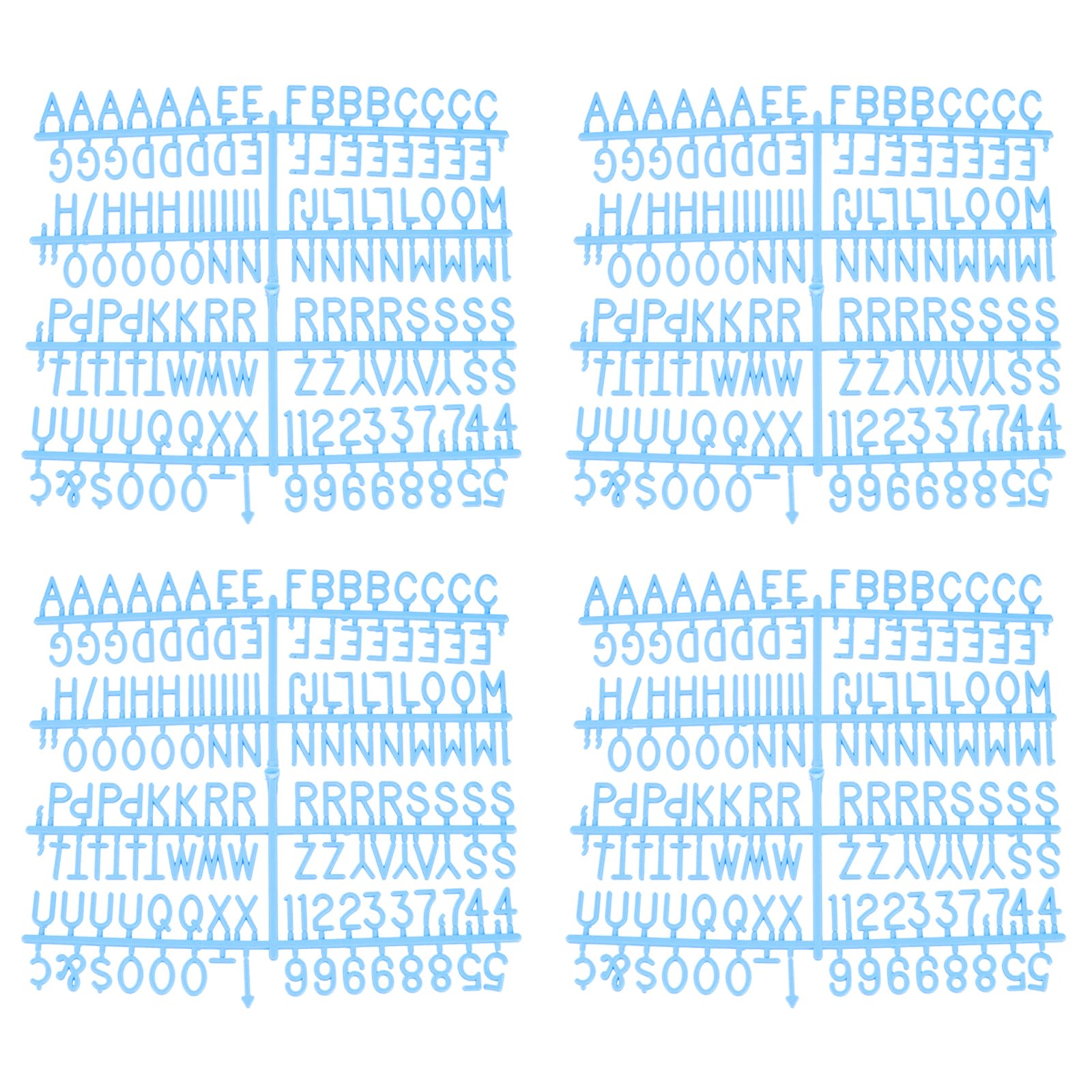 PATIKIL 3/4 Inch Letter Board Letters Only, 7 Pcs 1029 Felt Letters for Letter Boards Universal for Changeable Plastic Letter Board Message Board, Blue