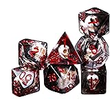 Hell Skull of Death Necromancer DND Dice Set for Dungeons and Dragons, Gifts, D&D, D and D, Pathfinder, Accessories, D20, Pol
