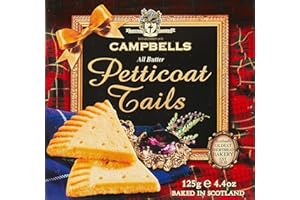 Campbells Shortbread Scottish Cookies | All Butter Biscuits from Scotland | Petticoat Tails Shaped | Perfect British Cookies for Wedding, Anniversary & Christmas Gift | 4.41 Oz