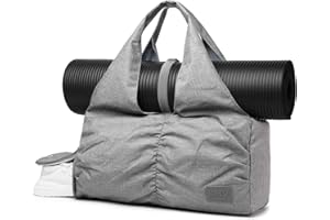 Y.U.M.C. Travel Yoga Gym Bag for Women, Carrying Workout Gear, Makeup, and Accessories, Shoe Compartment and Wet Dry Storage Pockets
