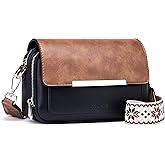 Roulens Crossbody Bags for Women Small Crossbody Wallet Purses with Card Slots Leather Shoulder Handbags Travel/Daily Use