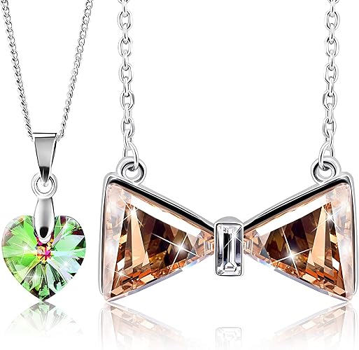 2 collares rodiados adornados con cristal Swarovski ǀ By ...