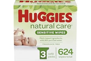 Huggies Natural Care Sensitive Baby Wipes, Unscented, 48 Count (Pack of 6)
