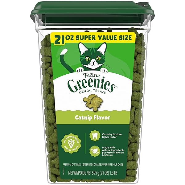 GREENIES CAT TREATS, FELINE VETERINARIAN-RECOMMENDED ADULT NATURAL DENTAL...