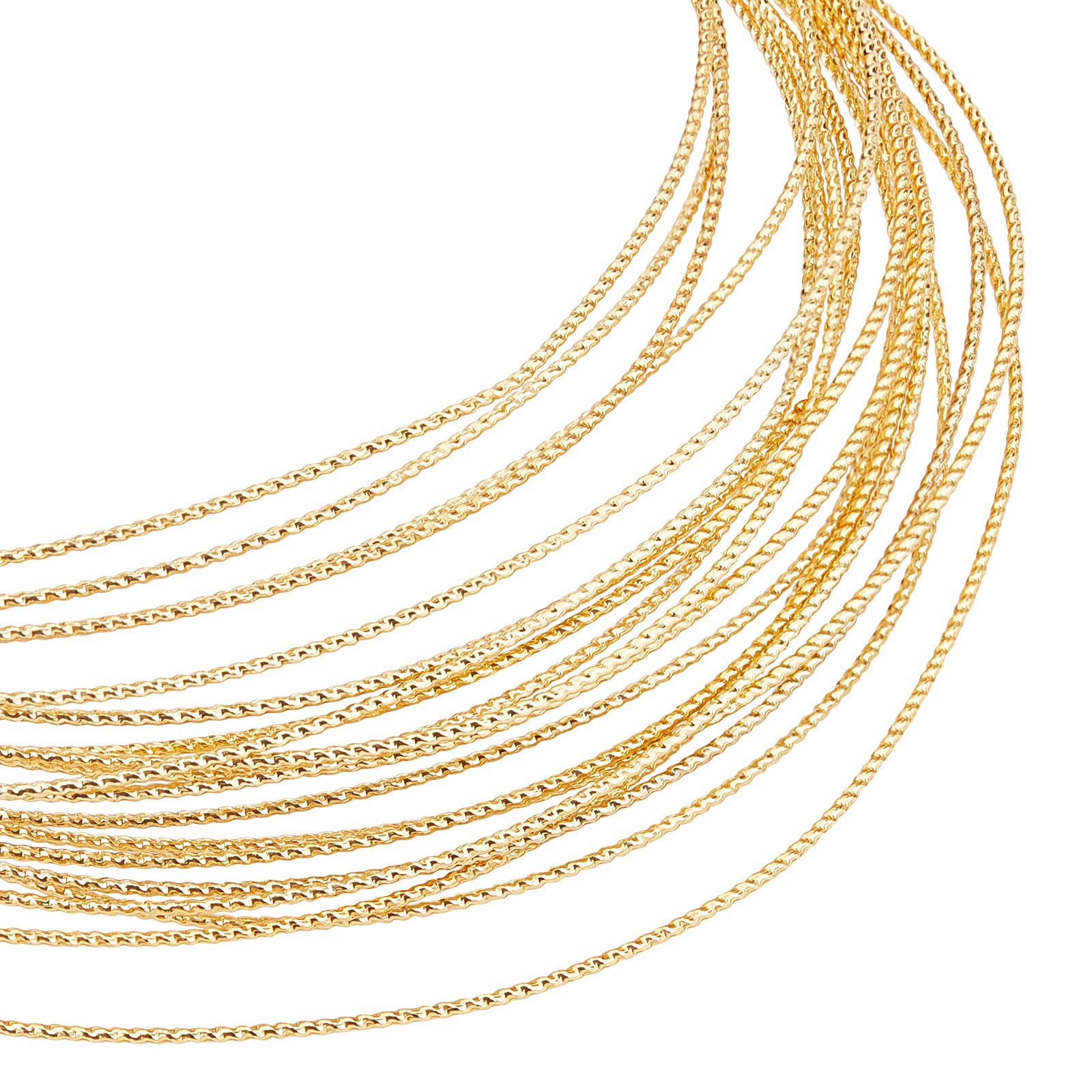 BENECREAT 5m 0.8mm Engraved Twist Gold Wire, 14k Real Gold Plated Textured Copper Wire Half Hard Copper Wire for Jewelry Beading Craft Work
