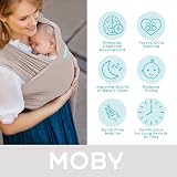 Moby Elements Taupe Baby Wrap Carrier Newborn to Toddler 16.5ft view 3