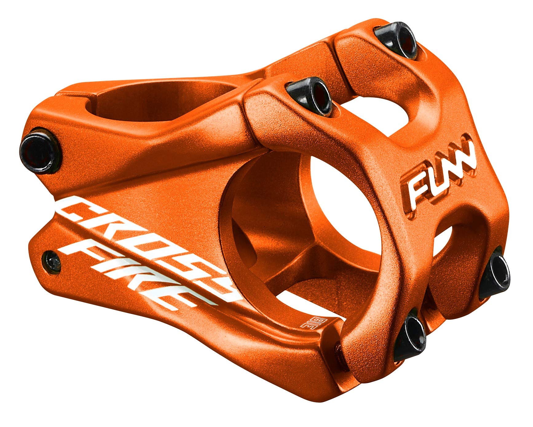 Funn Crossfire Mountain Bike Stem with 31.8mm Bar Clamp - Durable and Lightweight Alloy Bike Stem for Mountain Bike and BMX Bike, Length 35mm stem (Orange)