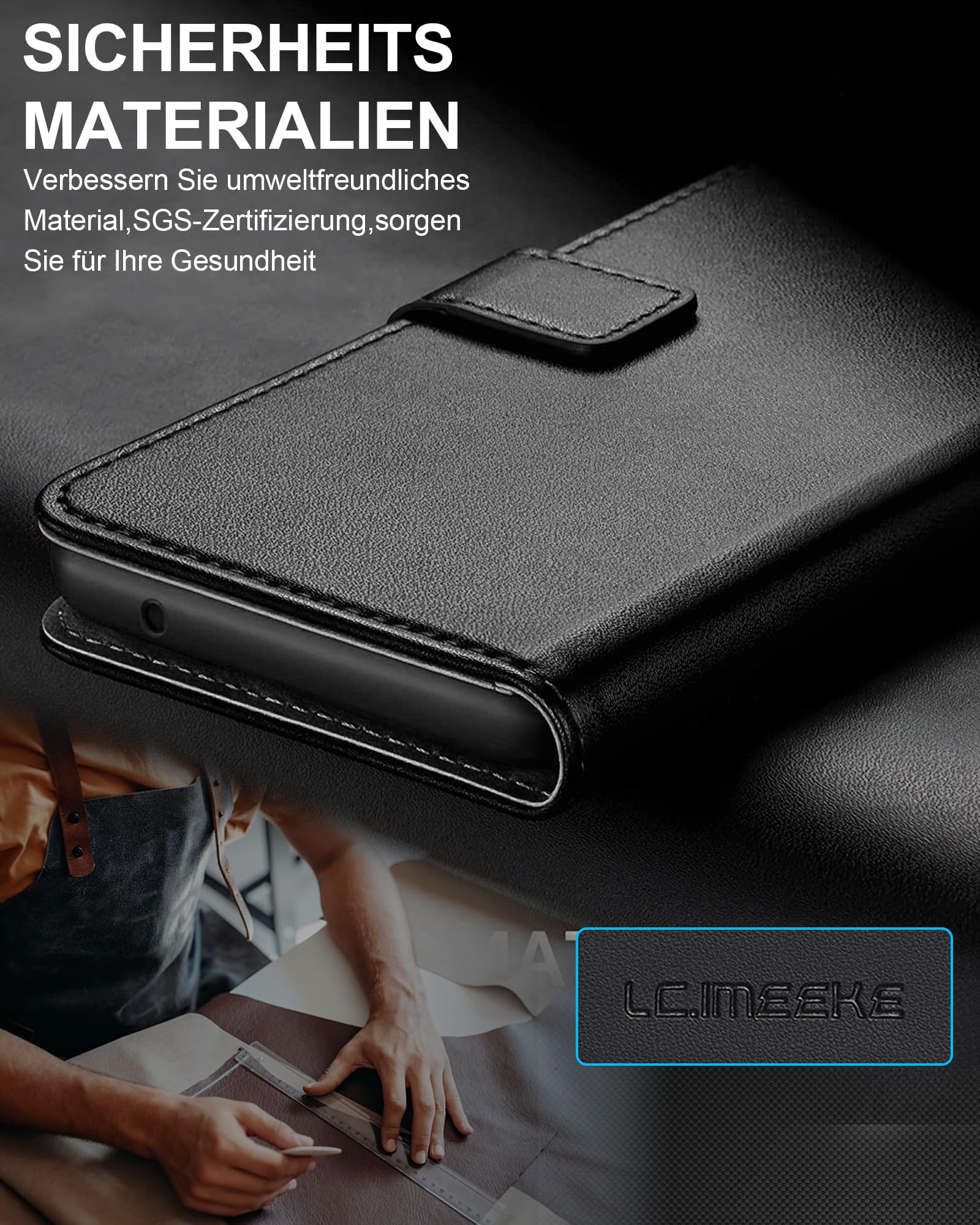 Ailicici für Samsung Galaxy S25 Edge Hülle, 2-IN-1 Abnehmbare magnetische Hülle, Kabelloses Laden, Kartenfach Leder Case, Handyhülle RFID Klapphülle, Schutzhülle für Samsung S25 Edge 5G 7