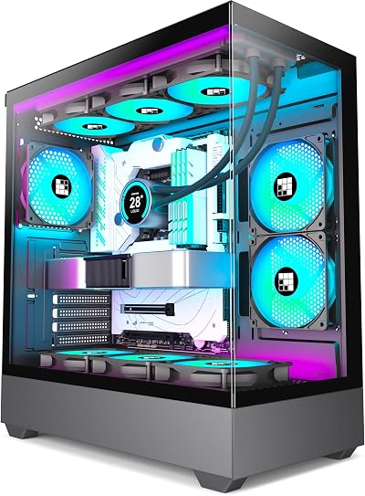 FOIFKIN F1 ATX PC Case with 6 ARGB PWM Fans, Type-C, Black