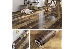Livelynine Reclaimed Wood Vinyl Flooring Roll Waterproof Vinyl Plank Flooring Peel and Stick Wood Planks for Walls Kitchen Bathroom Floor Desk Countertop Covers Accent Wall Stick on Shiplap 15.8x78.8