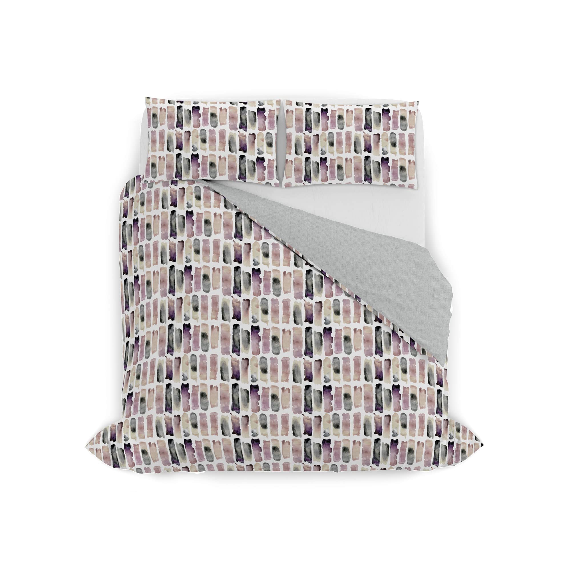 Italian Bed Linen Watercolor Duvet Cover Set, 12, Double