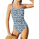 Doumlop Girl Swimsuit One Piece Bathing Suit for Girls Cut Out Back Solid Color Adjustable Straps Swimwear Size 9-16