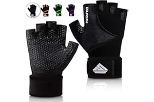 HTZPLOO Workout Gloves Gym Gloves Weight Lifting Gloves for Men Women with Full Palm Pad,Strong Wrist Wraps Support,Enhanced Grip,for Fitness,Training,Weightlifting,Exercise