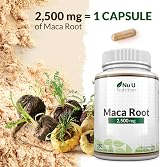 Nu U Nutrition Maca Root Capsules 2500mg 180 Veg Capsules UK Made view 4