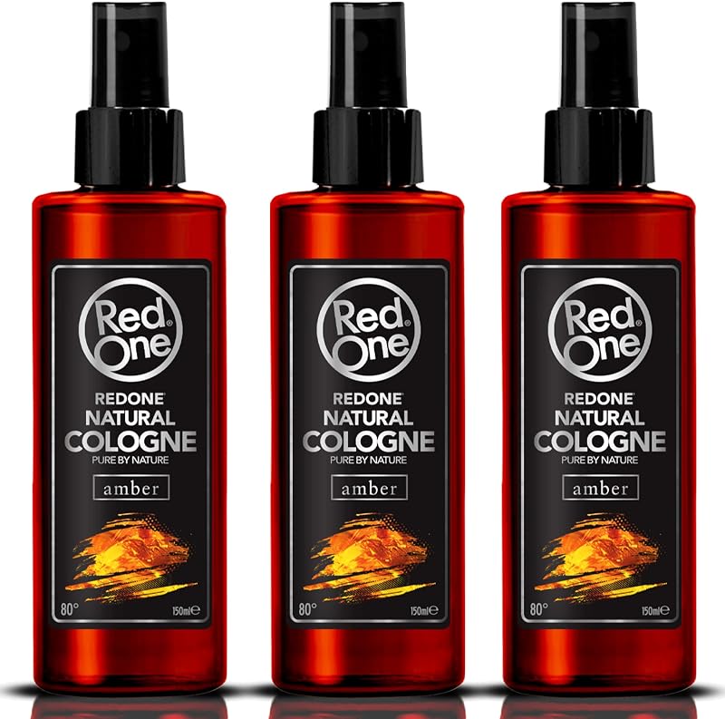 RedOne Amber Barber Aftershave Spray 3x150ml Long Lasting Oriental Scent Men's