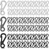90PCS Mini Carabiner Clips Tiny Alloy Spring Snap Hook Keychain Clasps EDC Small Hanging Buckle for Backpack Camping Durable Paracord Accessories Tactical Survival Gear (3 Colors)